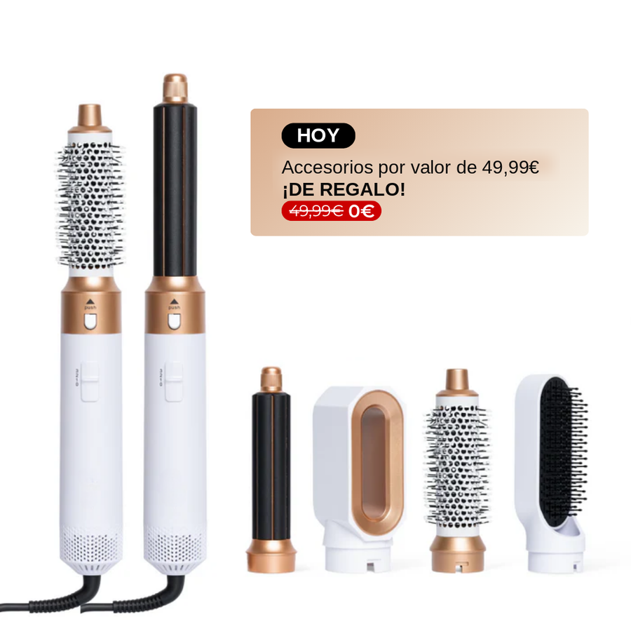 Belaya Moldeador 5 en 1 con sus cinco accesorios