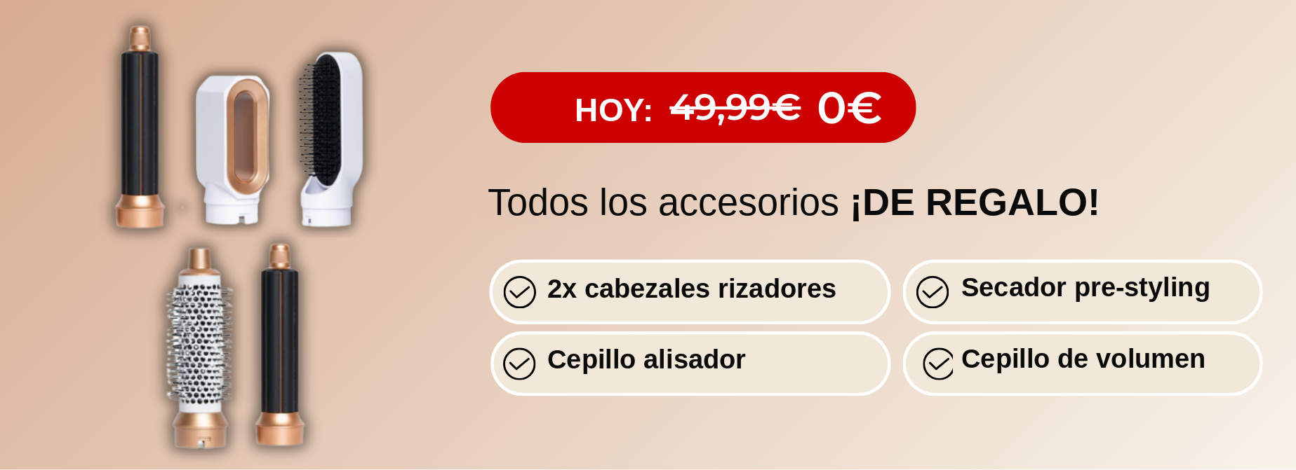 Los 5 accesorios incluidos de regalo